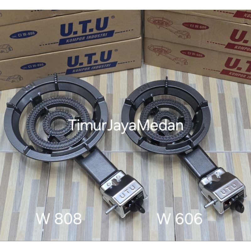Kompor Gas 1 Tungku Bahan Besi Cor Kuat Tahan Beban Banyak Titik Api Low Press UTU 808 606