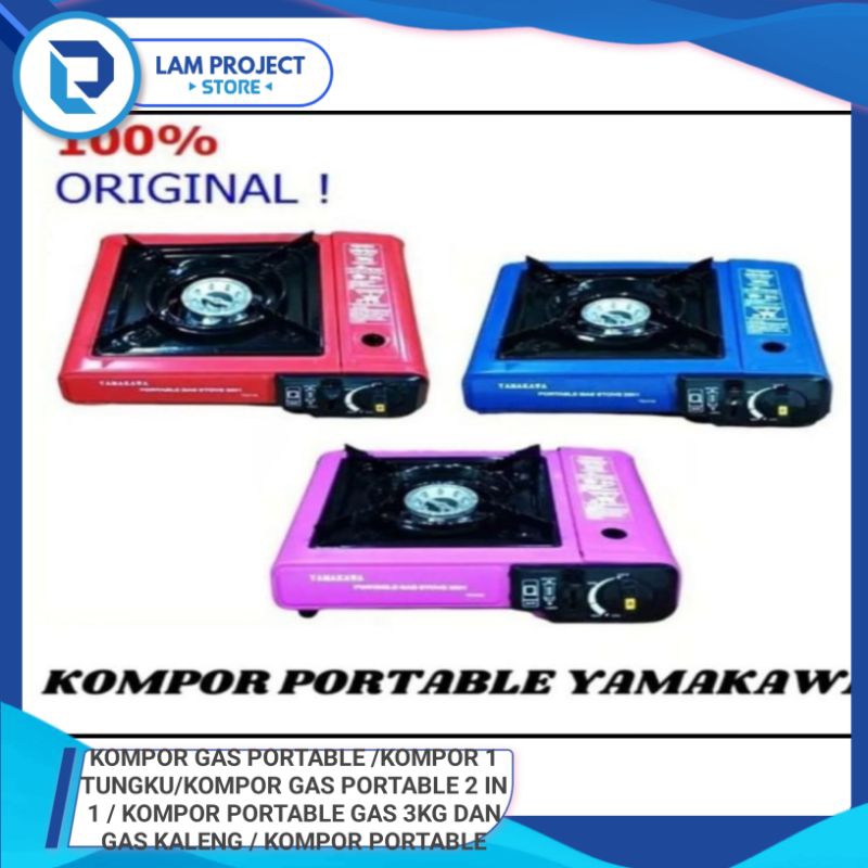 Kompor Gas Portable 2 In 1 / Kompor Portable Gas 3kg Dan Gas Kaleng