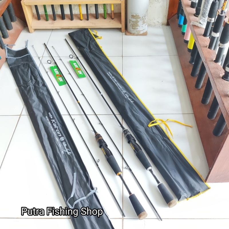 Joran Pancing Ultralight UL Casting Bahan Carbon Solid Kaizen Katon Karasu Panjang 198cm Line 2-16lb