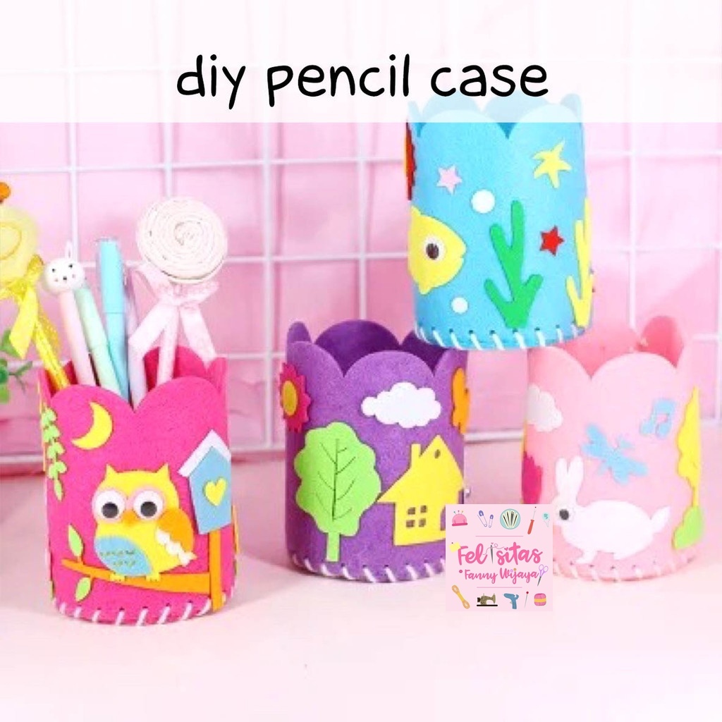 

Diy Pencil Case | Prakarya Membuat Tempat Pensil Flanel Felt Alat Tulis - Z109