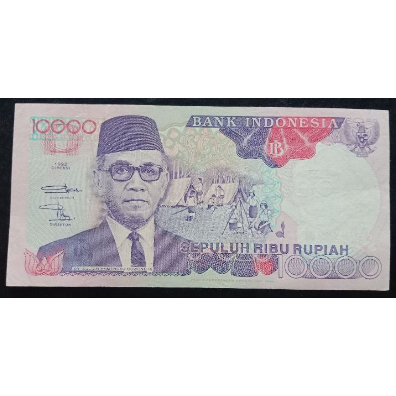 UANGKUNO 10000 RUPIAH HAMENGKU THN 1992/1996