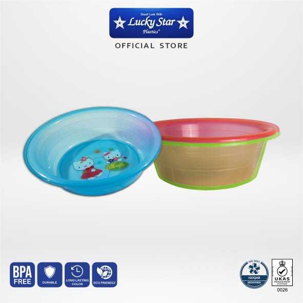 Lucky Star - Baskom Audy Trans Film 197 Baskom plastik mangkok buah plastik warna cantik baskom sayu