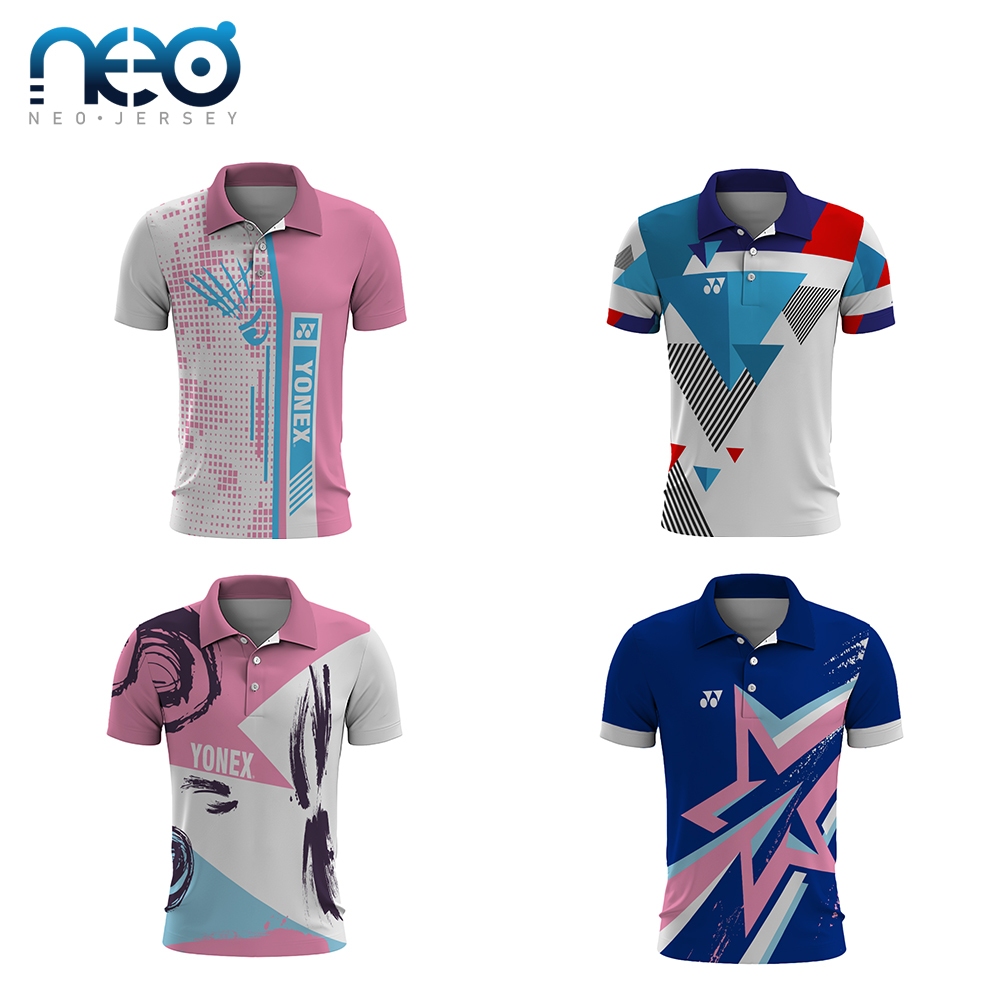 Baju Jersey Kerah Badminton Custom | Jersey POLO Badminton | Jersey Kerah Bulu Tangkis
