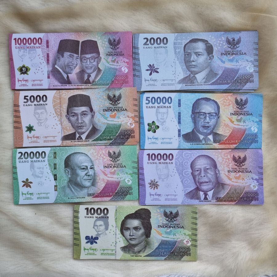 Uang Mainan uang buket uang souvenir uang mahar uang kertas mainan DIY uang buket uang kado