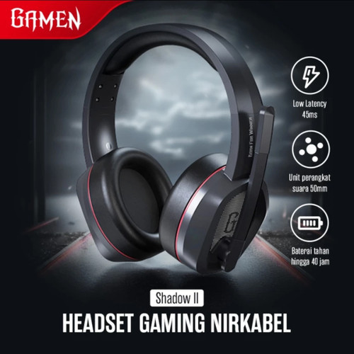 Headset GAMEN Gaming Bluetooth Shadow II Black