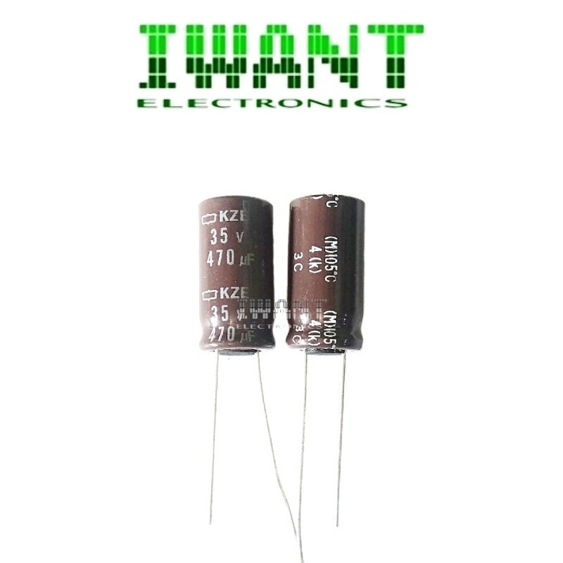 470UF 35V 105° ELCO 470UF35V CAPASITOR ELCO 470UF 35VOLT 470UF/35V KAPASITOR ELKO 470UF 35V