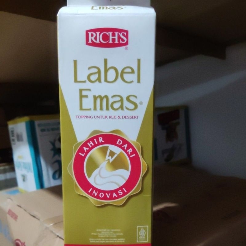 

Whipping Cream rich gold label (KHUSUS INSTAN/ GOSEND) / Richs Gold Label 1L