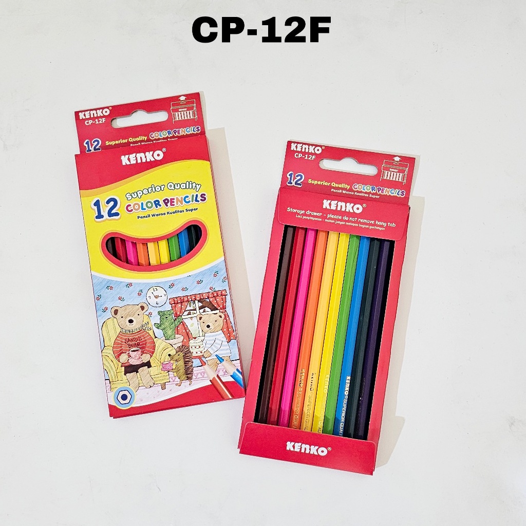 

GG Pensil Warna KENKO 12 Warna Panjang CP-12F/Pensil Mewarnai/Coloring Pencil
