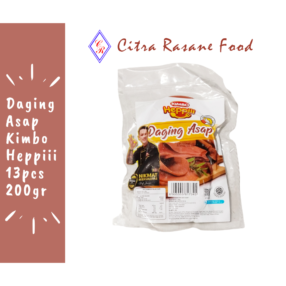 

Daging Asap / Smoked Meat Kimbo Heppiii Isi 13pcs 200gr