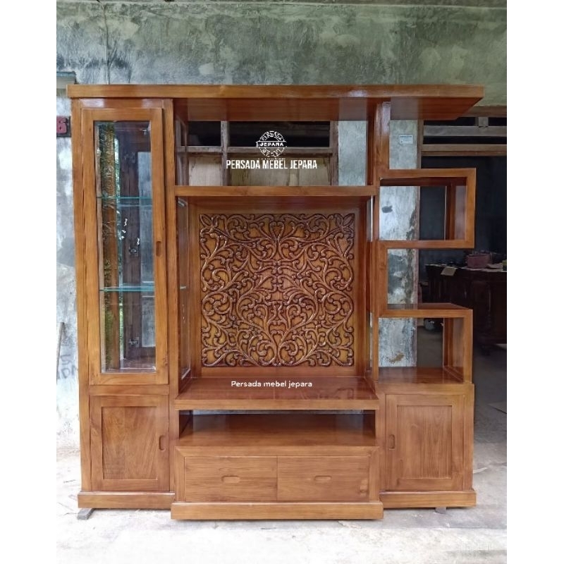 Partisi minimalis ukir jati jepara / Partisi jati / Partisi / Seketsel / Penyekat ruangan / Pemisah 