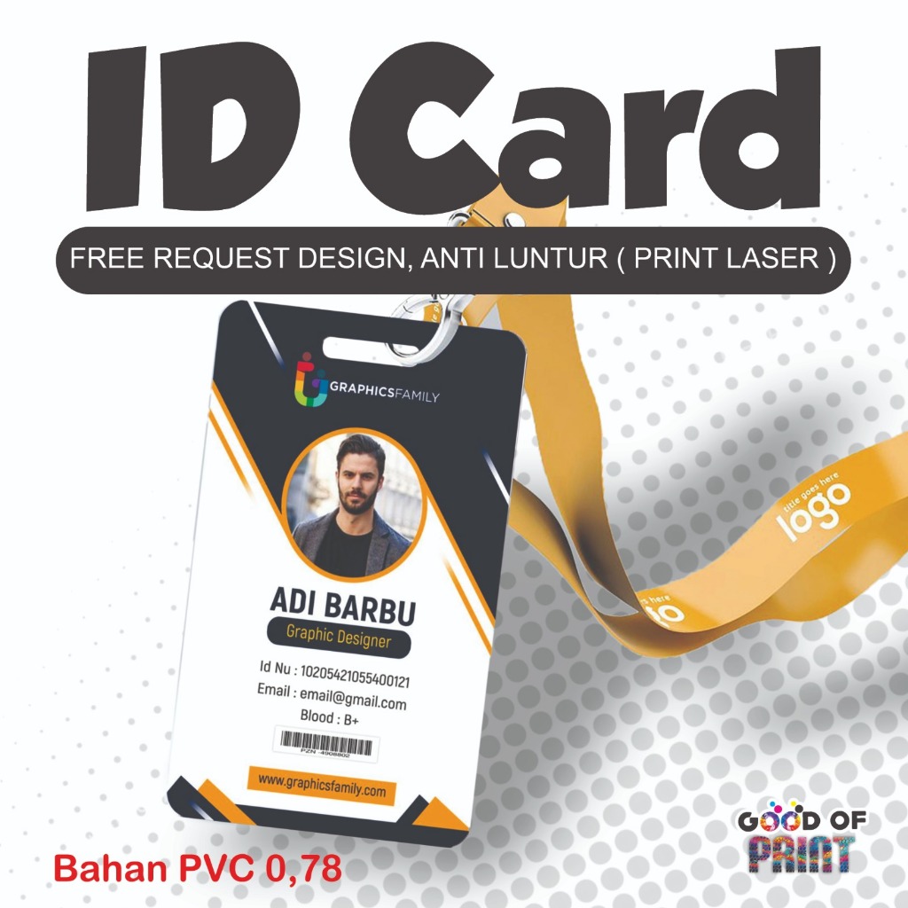 

cetak ID CARD LASER CUSTOM Anti luntur bahan pvc tebal 0.78mm kualitas cetak premium