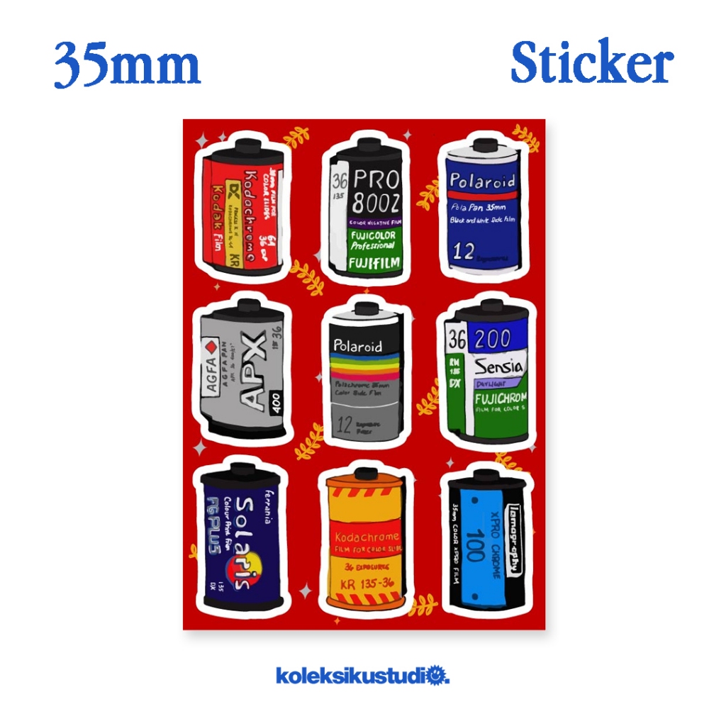 

Stiker 35mm Aesthetic Kartun Lucu Sticker Film Camera Waterproof Tumblr Handphone Laptop