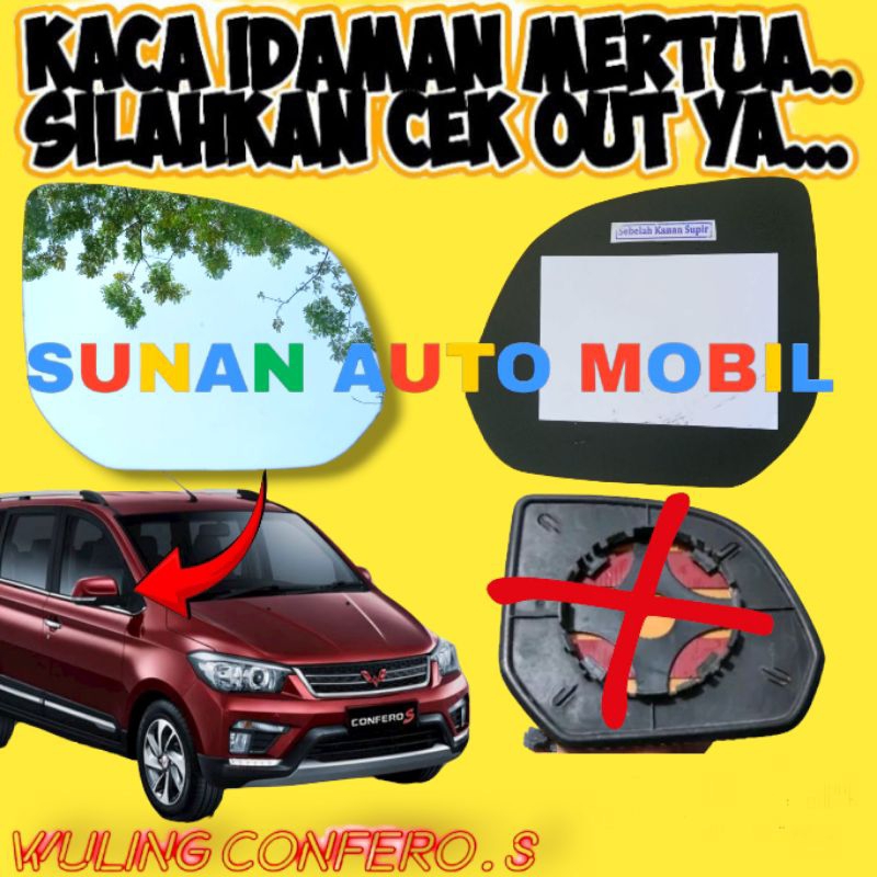 wuling confero kaca spion wuling confero S C DB kaca spion refill tanpa frame