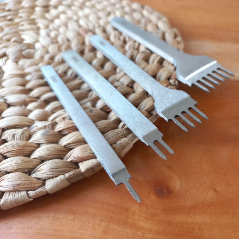 Stitching Hole Punch Leather Tools Prong 4mm - 1,2,4,6 Prong