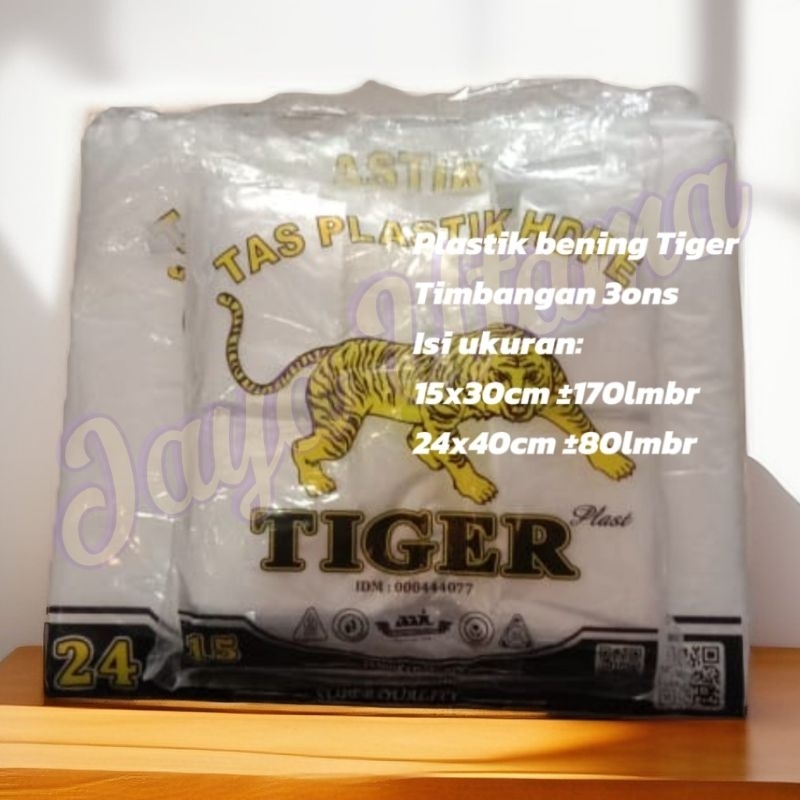 Kantong Plastik Kresek Bening Tiger / Hd Plastik Bening Tiger (3ons)