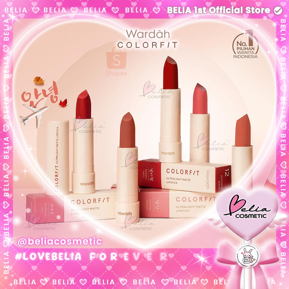 ❤ BELIA ❤ WARDAH Colorfit Ultralight Matte Lipstick 3.6g | lipstik mate wardah