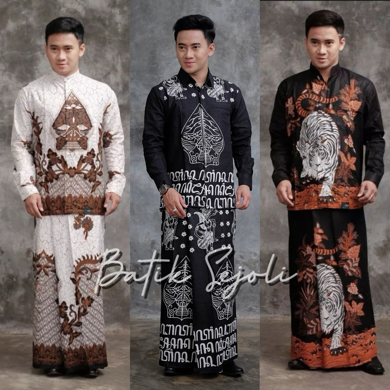 SETELAN KEMEJA KOKO DAN SARUNG PRIA DEWASA | SET BAJU MUSLIM
