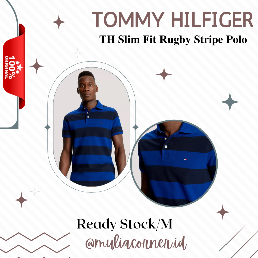 Tommy Hilfiger Slim Fit Rugby Stripe Polo