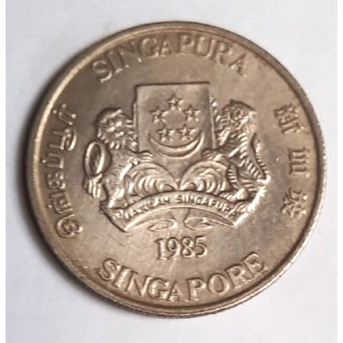 Koin Kuno 20 Cent Singapura tahun emisi 1985