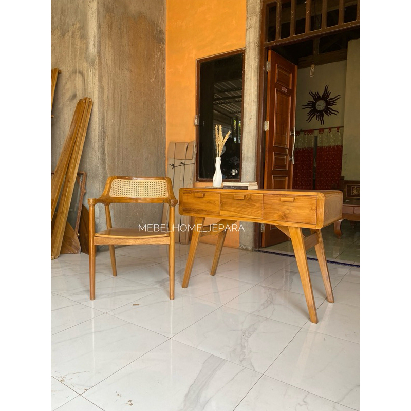 meja konsol kayu jati termurah,meja retro kayu jati,set meja belajar kayu jati