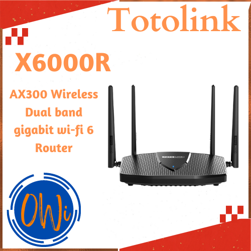 Router Totolink X6000R - Ax3000 Dual Band Gigabit WiFi 6 Router X6000R