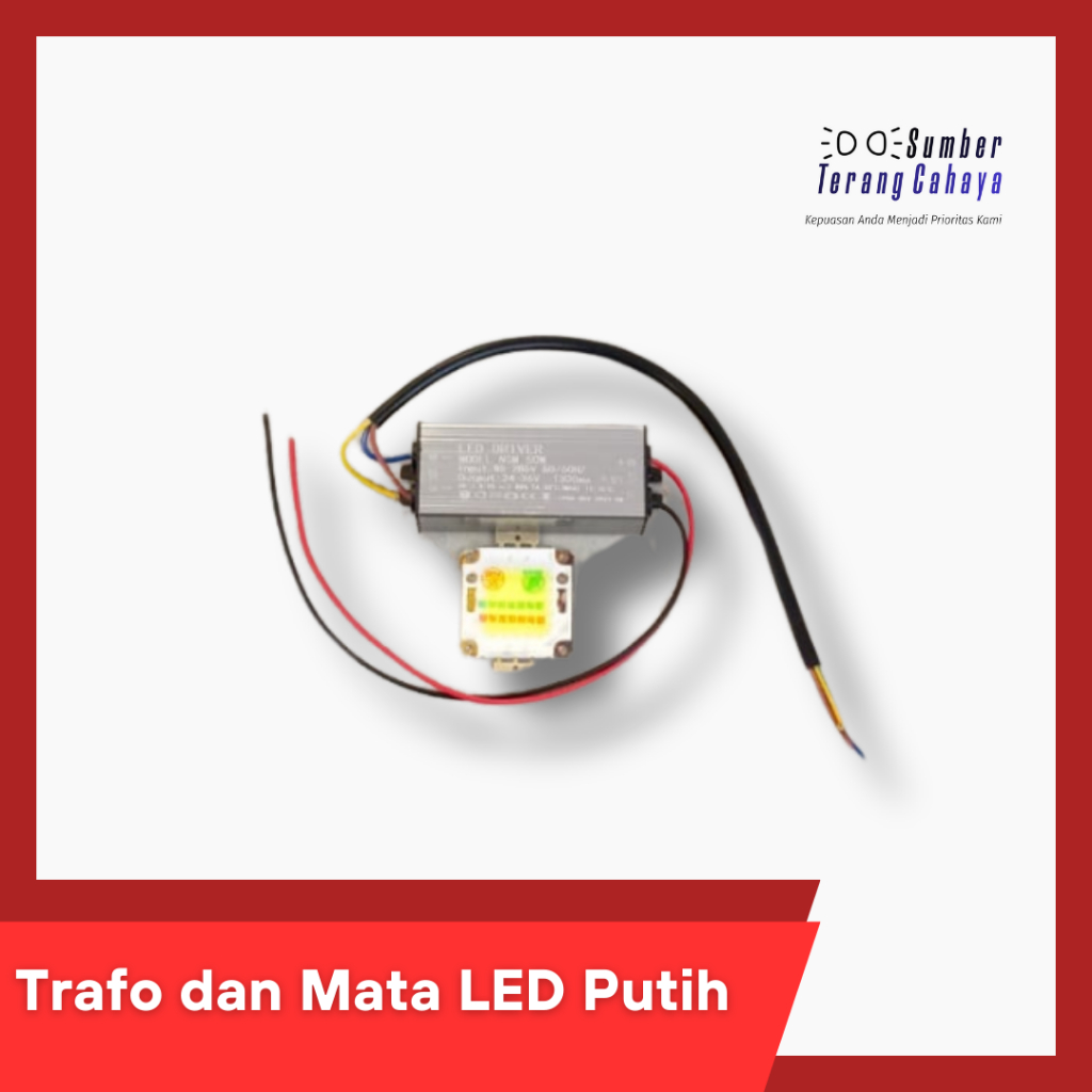 Trafo LED Driver 50 Watt / Mata LED Putih atau Kuning / Trafo saja