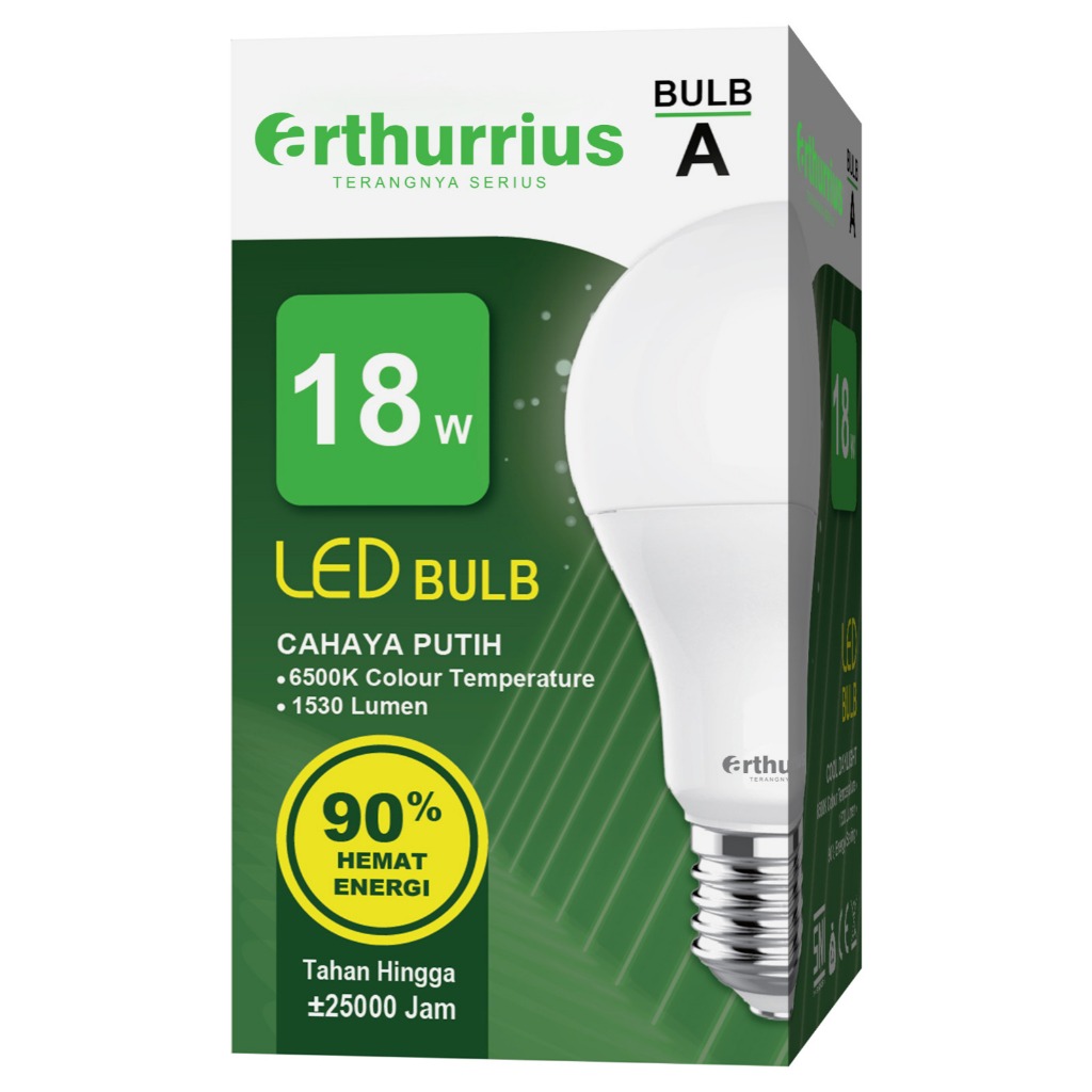 ARTHURRIUS A 18 Watt Lampu LED | Bohlam Lampu | Bohlam Led | Bohlam Kecil | Bohlam Lampu led
