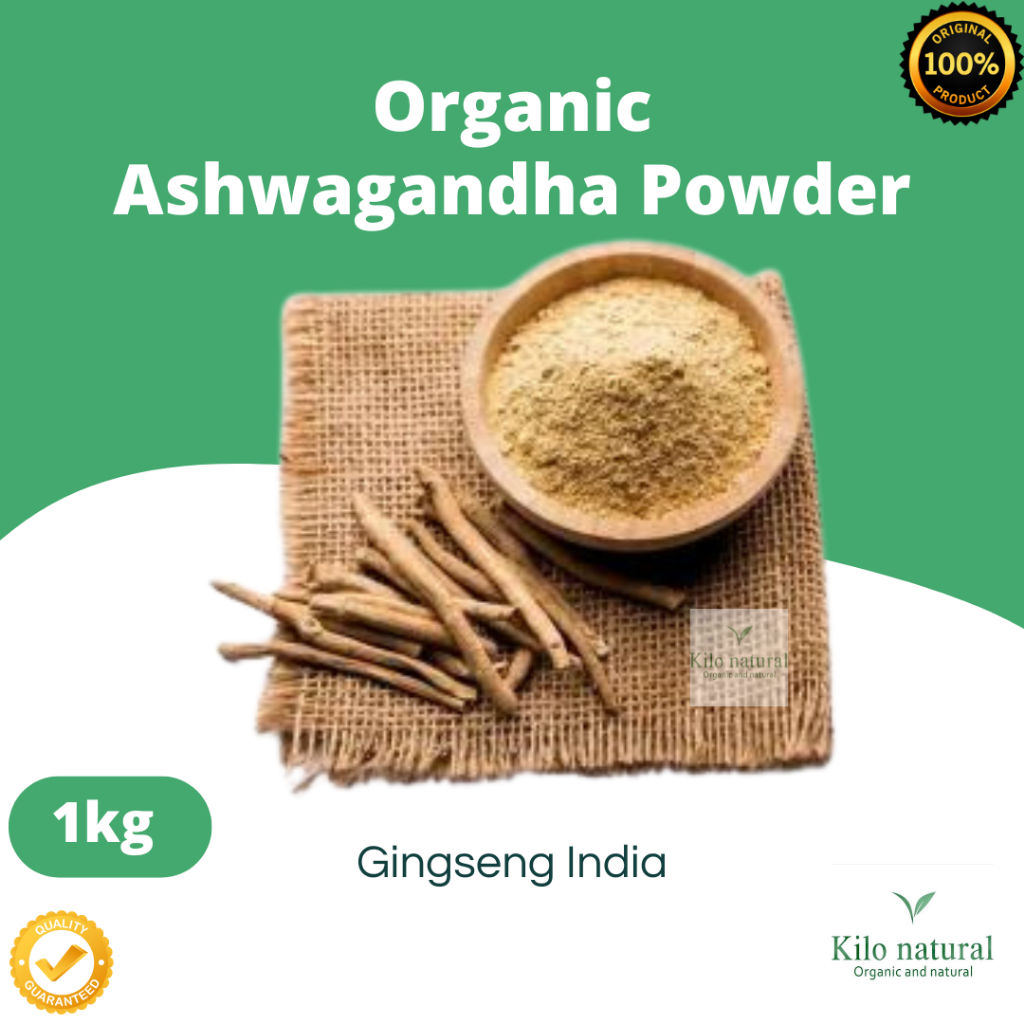 

Organic Ashwagandha Powder 1kg / Bubuk Gingseng India 1kg