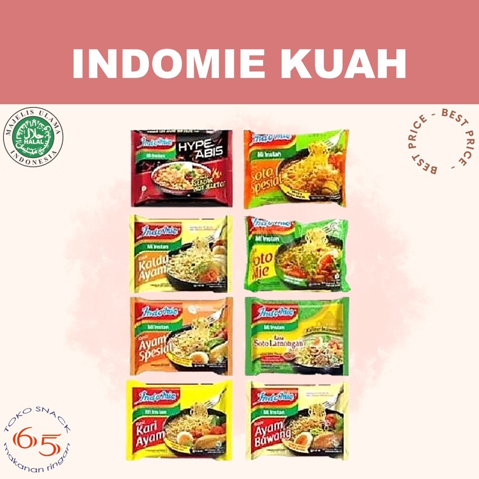 

Indomie Kuah 69 gr. mie instant. PCS