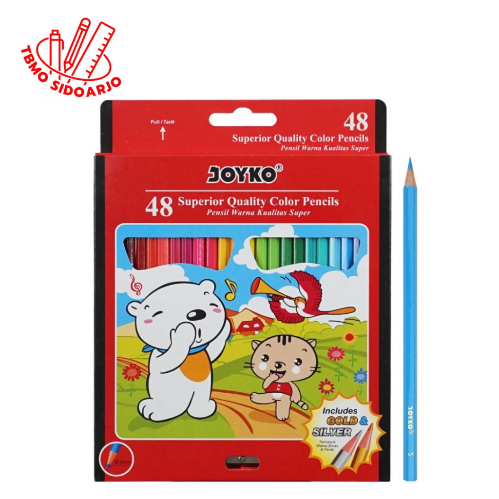 

TBMO Joyko Pensil Warna 48 CP-48PB Warna Superior Quality Color Pencils Hexagonal Grip PB
