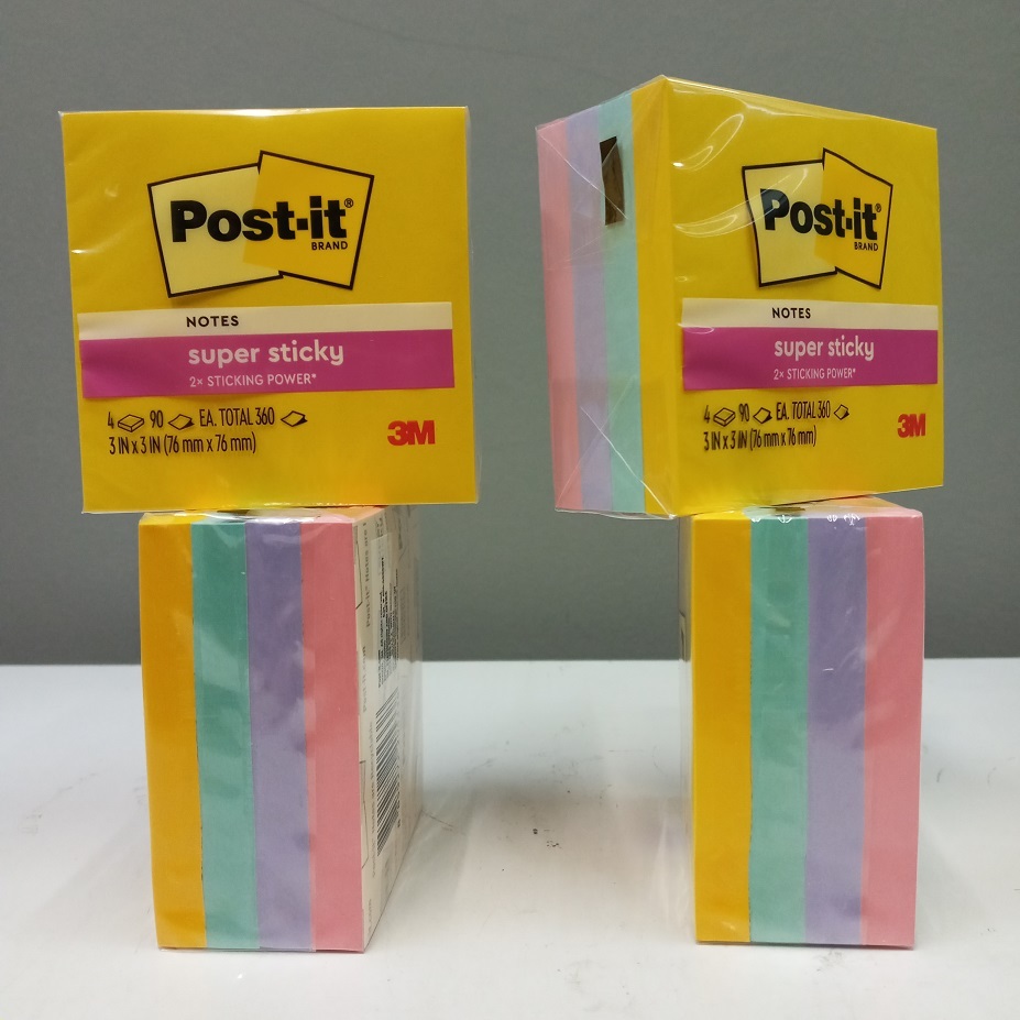 

3M Post It Super Sticky Notes 654-4SS-SWT Sweets 3 inch x 3 inch