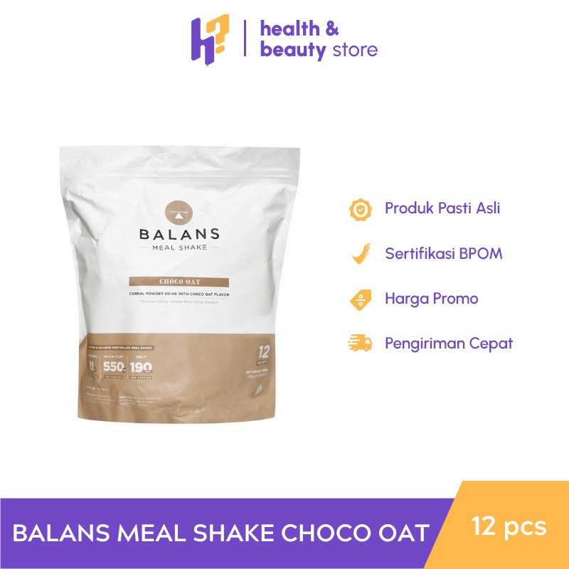 

BALANS MEAL SHAKE CHOCO OAT 1 POUCH @12 Pcs