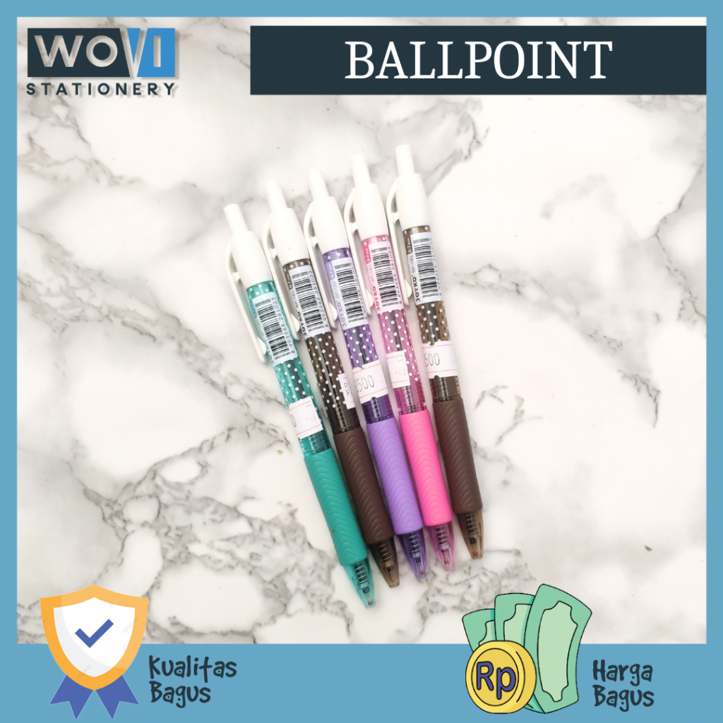 

[WOVI STATIONERY] Ballpoint Sona 0.7 BP-183 Polkadot Joyko / Puplen Pena BP-183 0.7mm Sona Joyko [PCS]