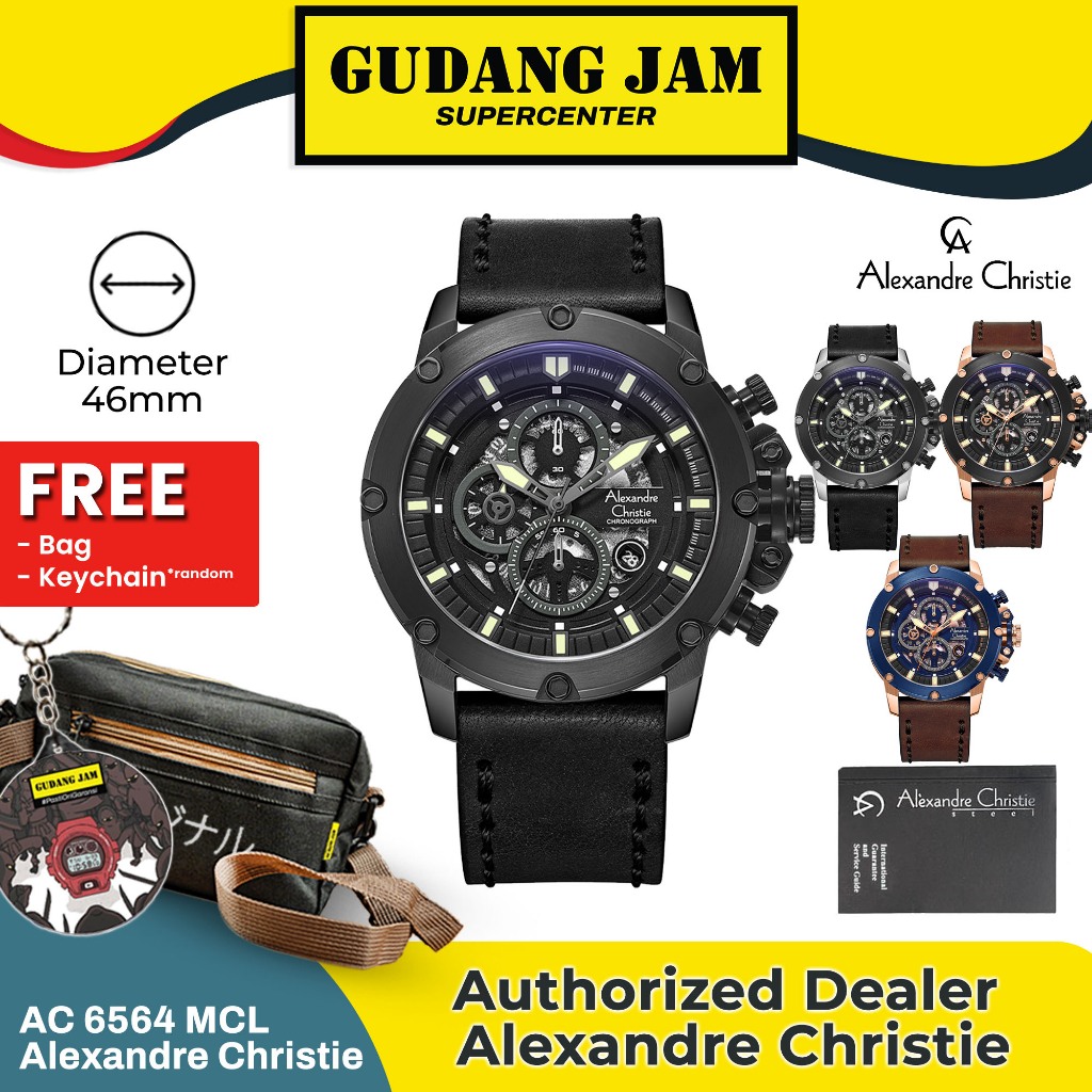 Alexandre Christie Pria - Jam Tangan Pria Alexandre Christie AC 6564 MCL AC6564 AC6564MCL