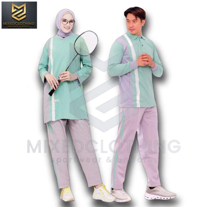RB Setelan Olahraga Couple Pria Wanita/Setelan Olahraga Couple Muslim/Setelan Olahraga Pria