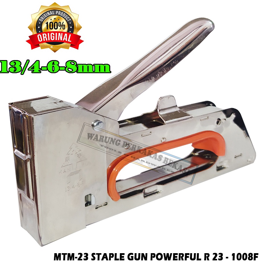 

MTM23 Popaye Staples Tembak Stapler Manual Tangan 13 4 mm 6 mm 8 mm Model Isi U ukuran 13468Mm Full Besi
