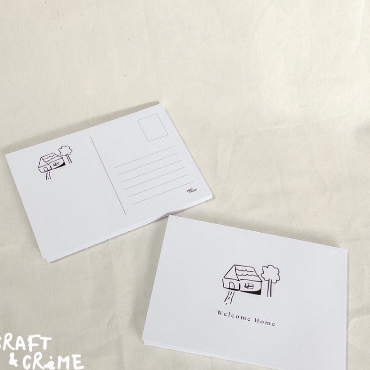 

craftandcreme MONO KARTU POS MINIMALIST KOREAN CARD AESTHETIC KARTU ESTETIK ROOM DECOR KARTU DINDING