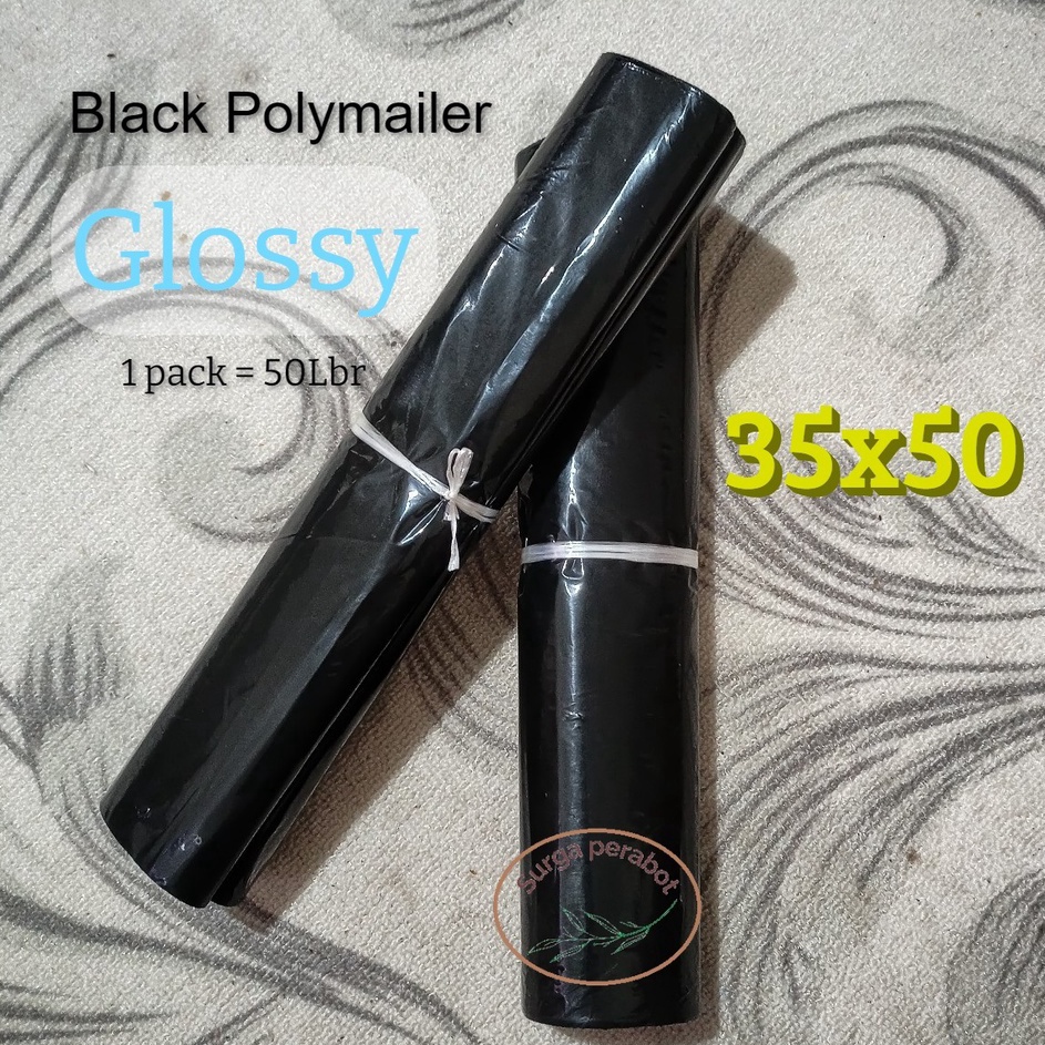 

Mewah POLYMAILER 35x5 HITAM POLOS GLOSSY POLIMAILER PLASTIK AMPLOP PACKING OLSHOP