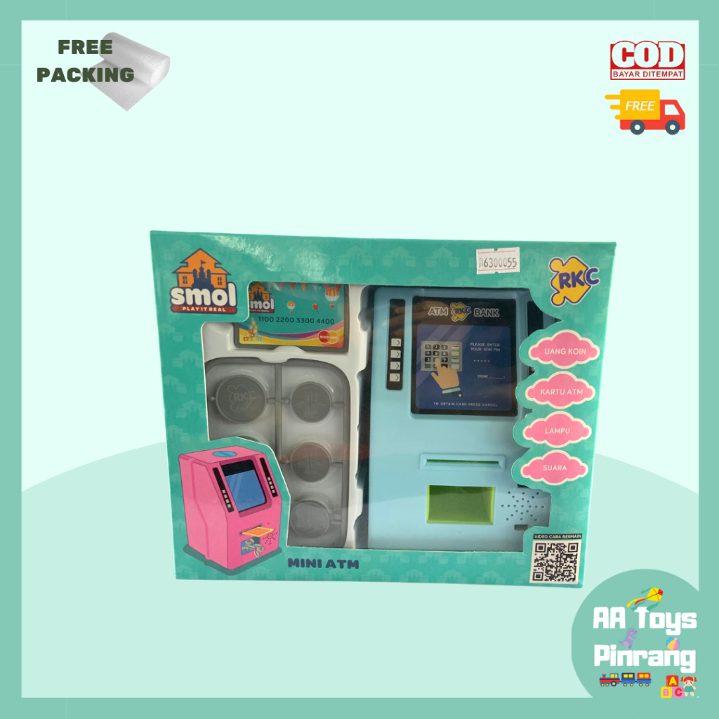AATOYS Mainan Mesin Atm Mainan Anak Menabung