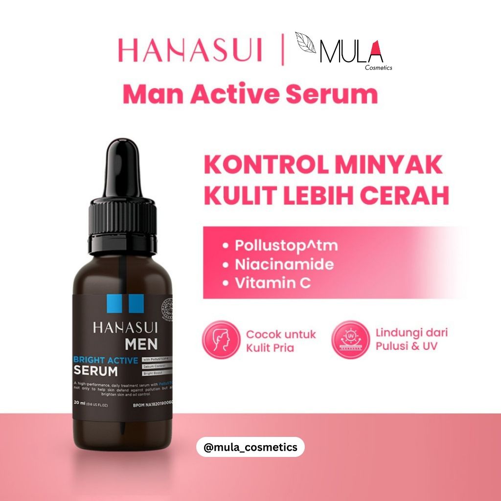 Hanasui Men Bright Active Serum / Serum Wajah / Serum Hanasui / Hanasui Men Serum