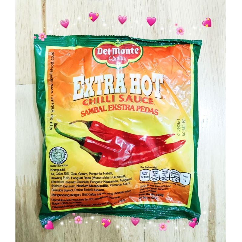 

DEL MONTE SAMBAL SACHET EXTRA HOT 24X8GR