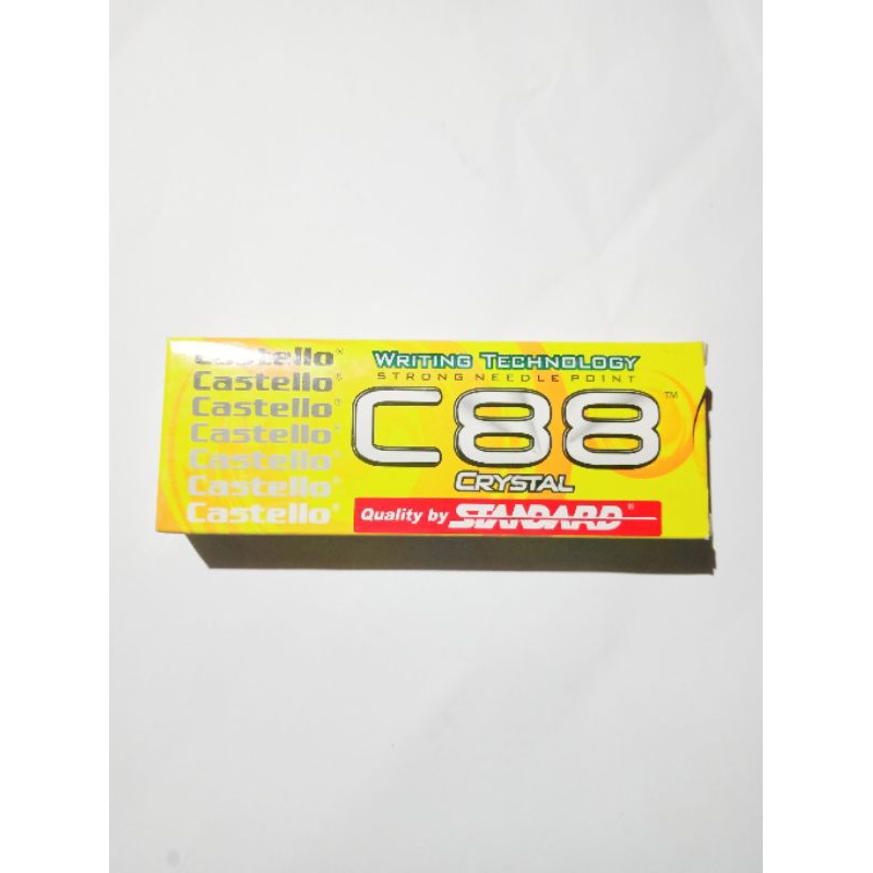 

bolpen pulpen Castello c88 crystal per pak isi 12 pcs
