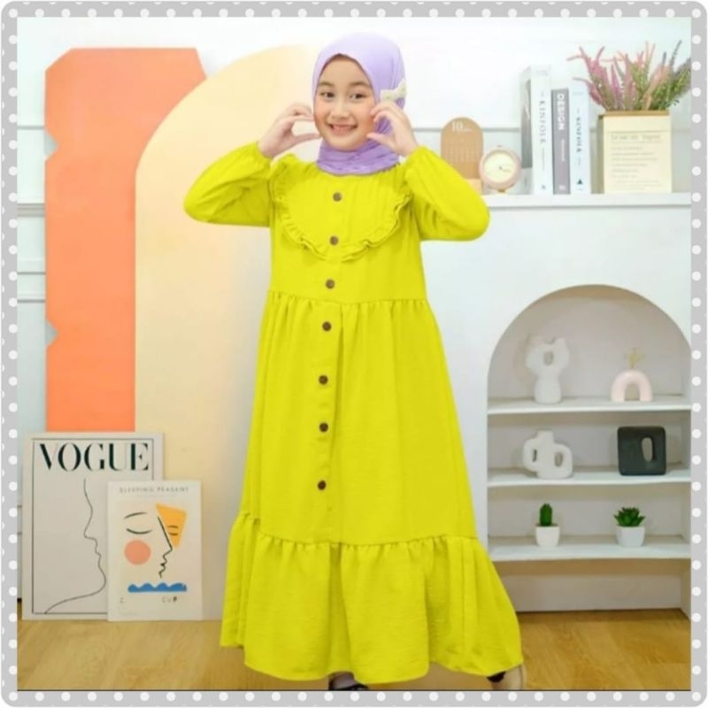 BAJU GAMIS ANAK PEREMPUAN UKURAN 1-12 TAHUN