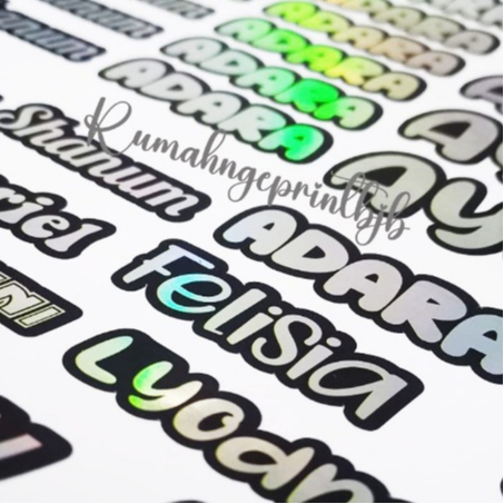 

STIKER NAMA HOLOGRAM CUTING CUSTOM