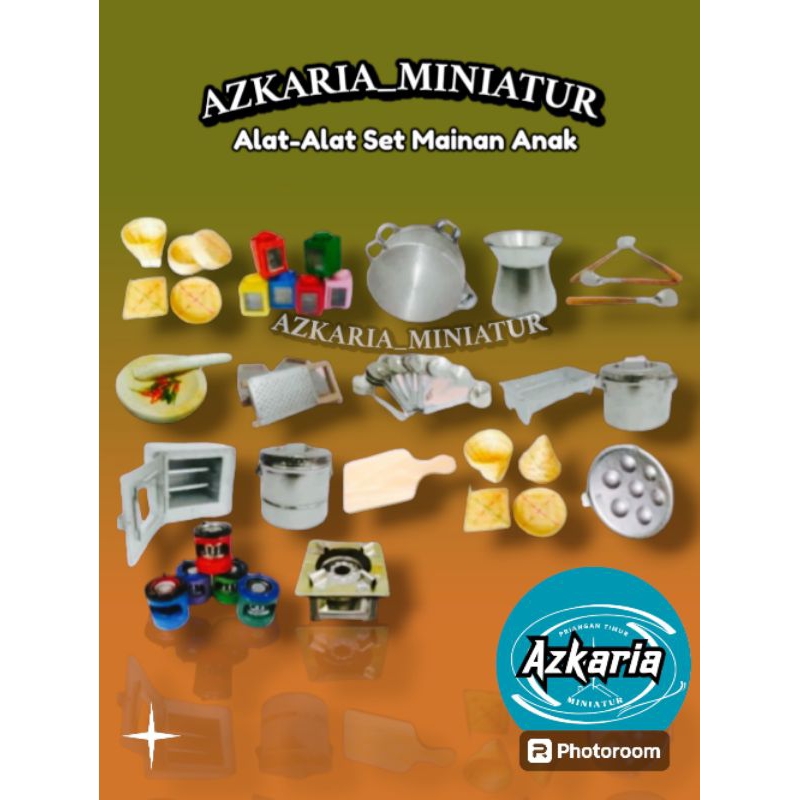 Peralatan Alat Masak Masakan Anak Tradisional Kompor mini Dan Perlengkapan Alat Masak Miniatur lainn