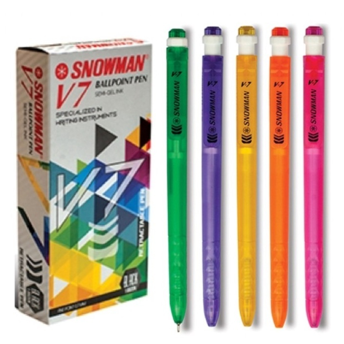 

BOLPOIN SNOWMAN / PULPEN SNOWMAN V7 0.7MM (1PACK) MURAH | PS01