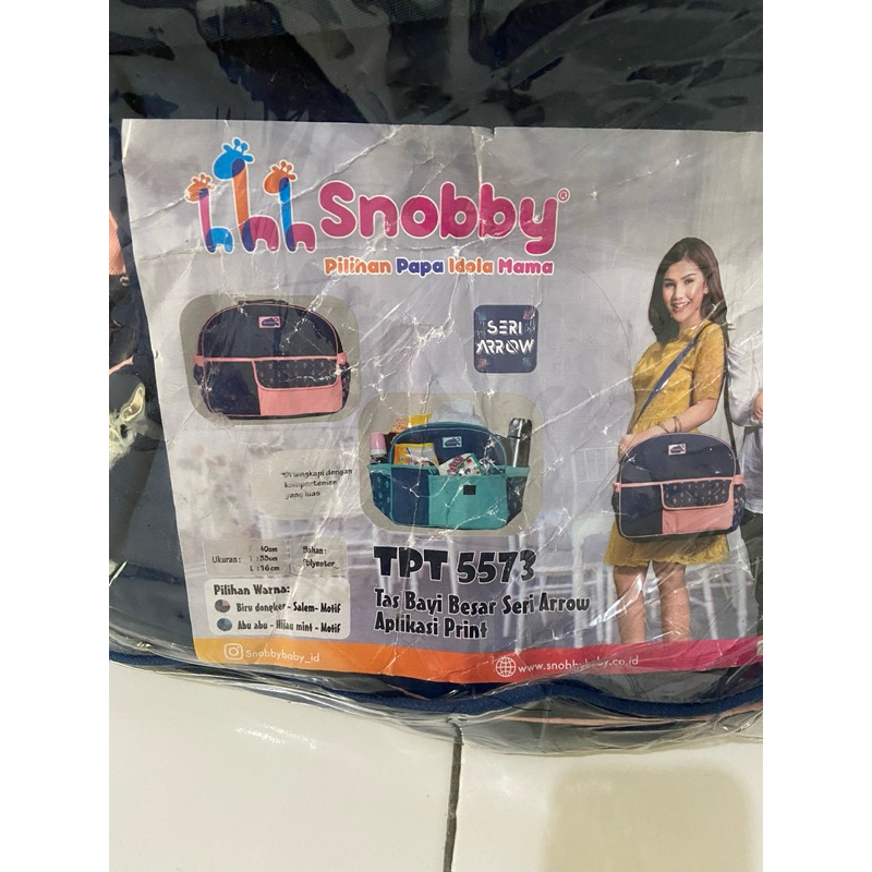 TPT5573 TAS PERLENGKAPAN BAYI BESAR SNOBBY WARNA PINK