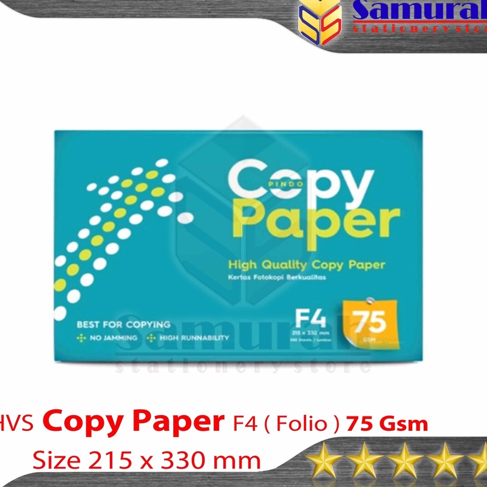 

Jual Kes HVS Copy Paper Folio F4 75 Gsm isi 5 lembar 1 Rim HVS CopyPaper F4 75 Gram Kes Print HVS Putih F4 75gsm