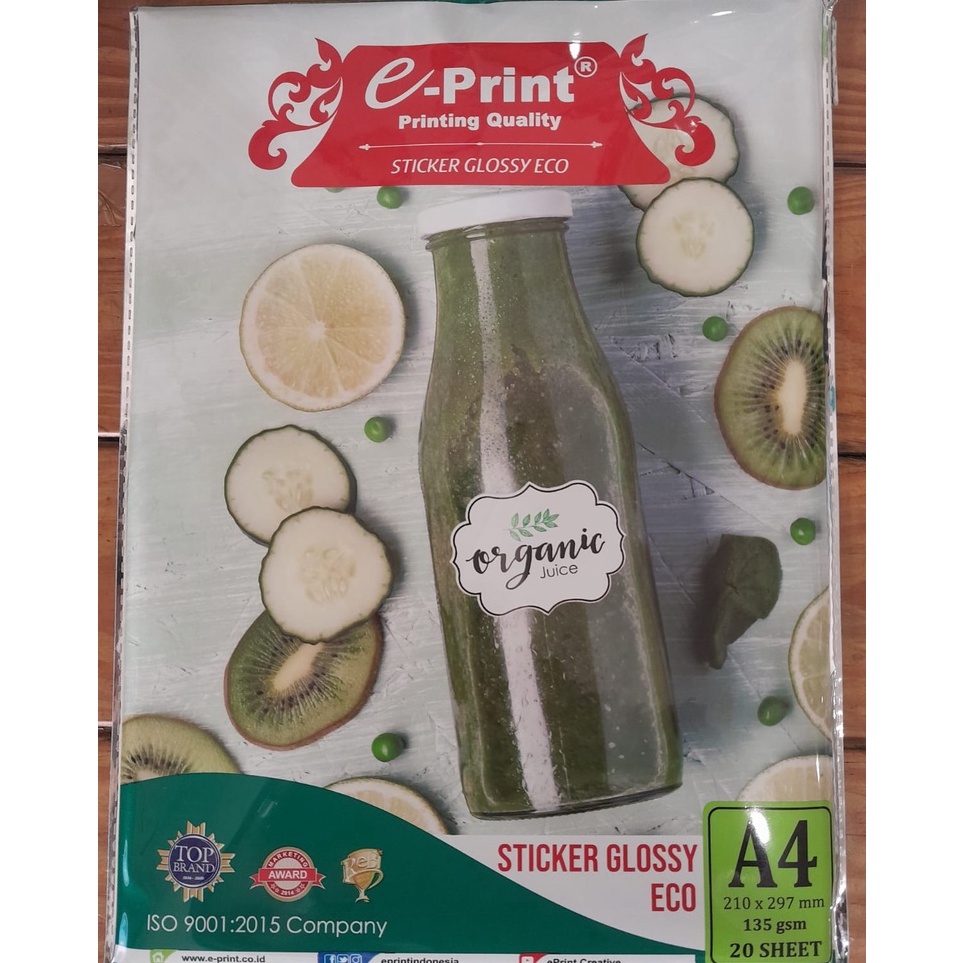 

Harga Promo Sticker A4 Glossy Eco 135 gsm EPrint Murah Bagus Original