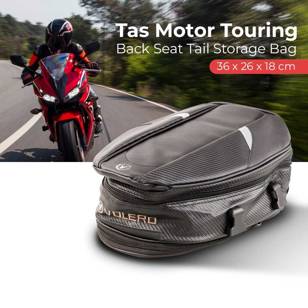 ( ORI ) OTOHEROES Tas Motor Touring Back Seat Tail Storage Bag PU Leather - RR9014